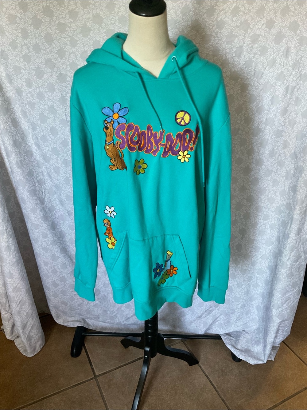 Scooby-Doo Graphic Teal Crewneck Hoodie